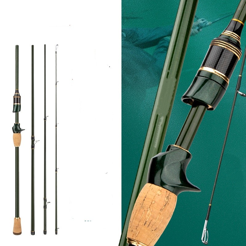 Portable Telescopic 1.83M -2.4M Carbon Fiber Spinning Casting Pole Fishing Rods
