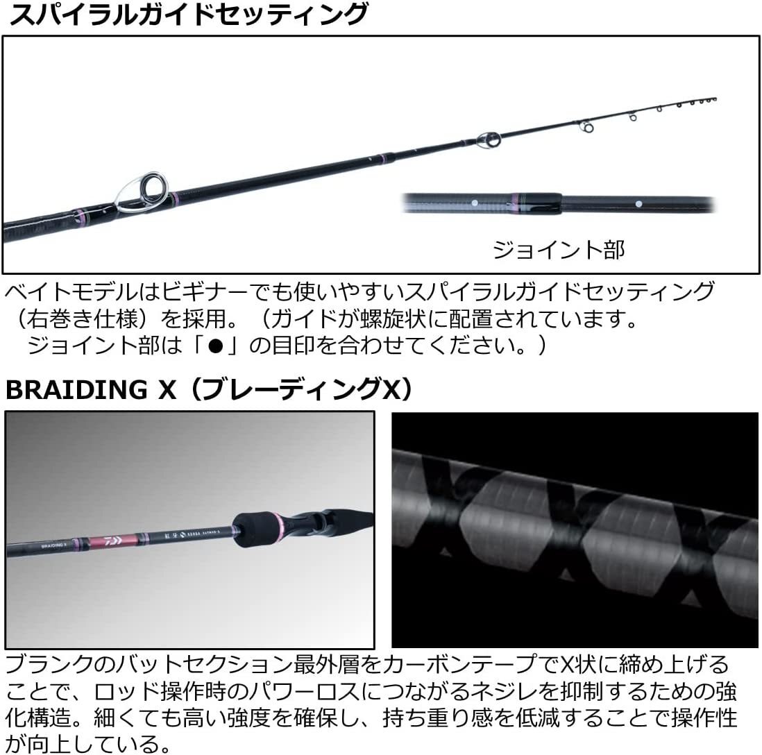 DAIWA Tailava Rod Red Fang X Spiral Guide Specification 2022 model 69XHB-S