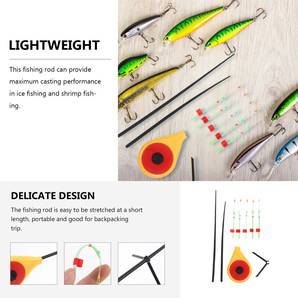 1 Set Durable Ice Fishing Rod Lightweight Portable Outdoor Fishing Equipment