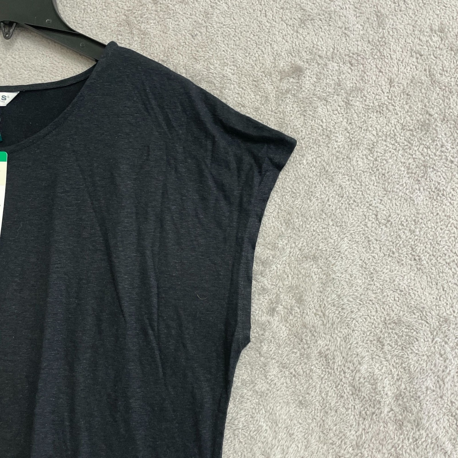 NWT Orvis Women’s XL Black Linen Blend Short Sleeve Top J2131