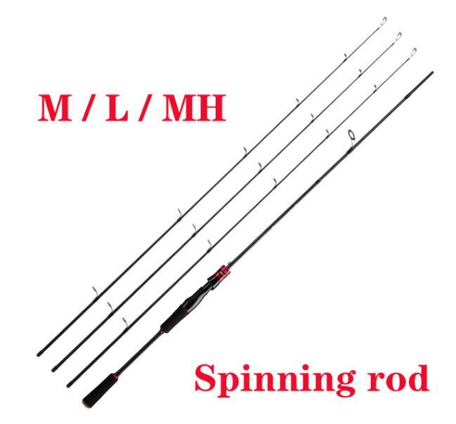 Fishing Rod L/M/MH 1.68M 1.8M Carbon Spinning/Casting Rod Pole Lure Weight 4-35g