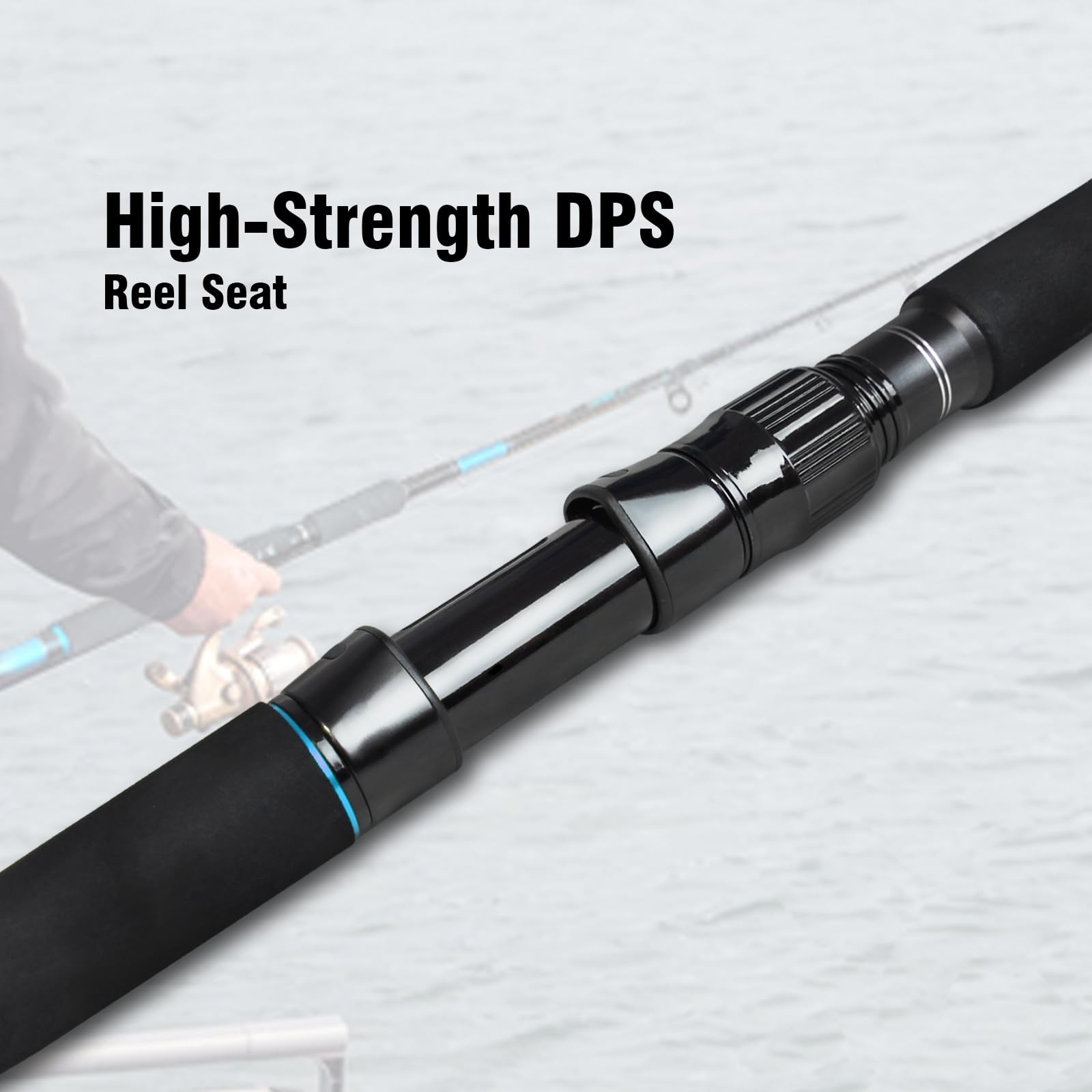 Fiblink 4-Piece 7-Feet Carbon Fiber Boat Fishing Rod Spinning Travel Portable