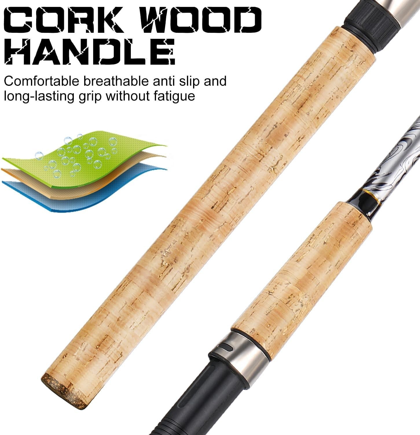 Spinning & Casting Rods, Strong Carbon&Glass Compo