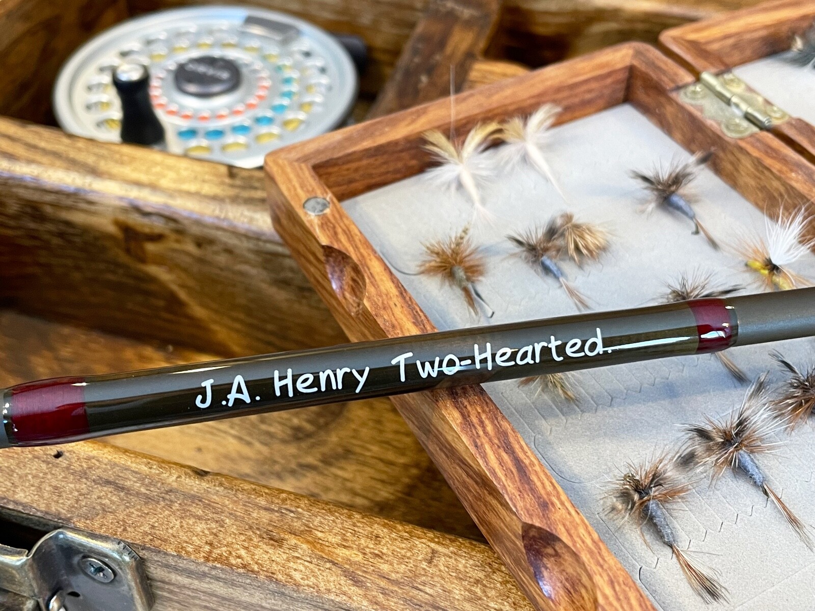 Two-Hearted Fly Rod Case with Rod, Reel, & Fly Box (5wt. 9″ 4 pc)