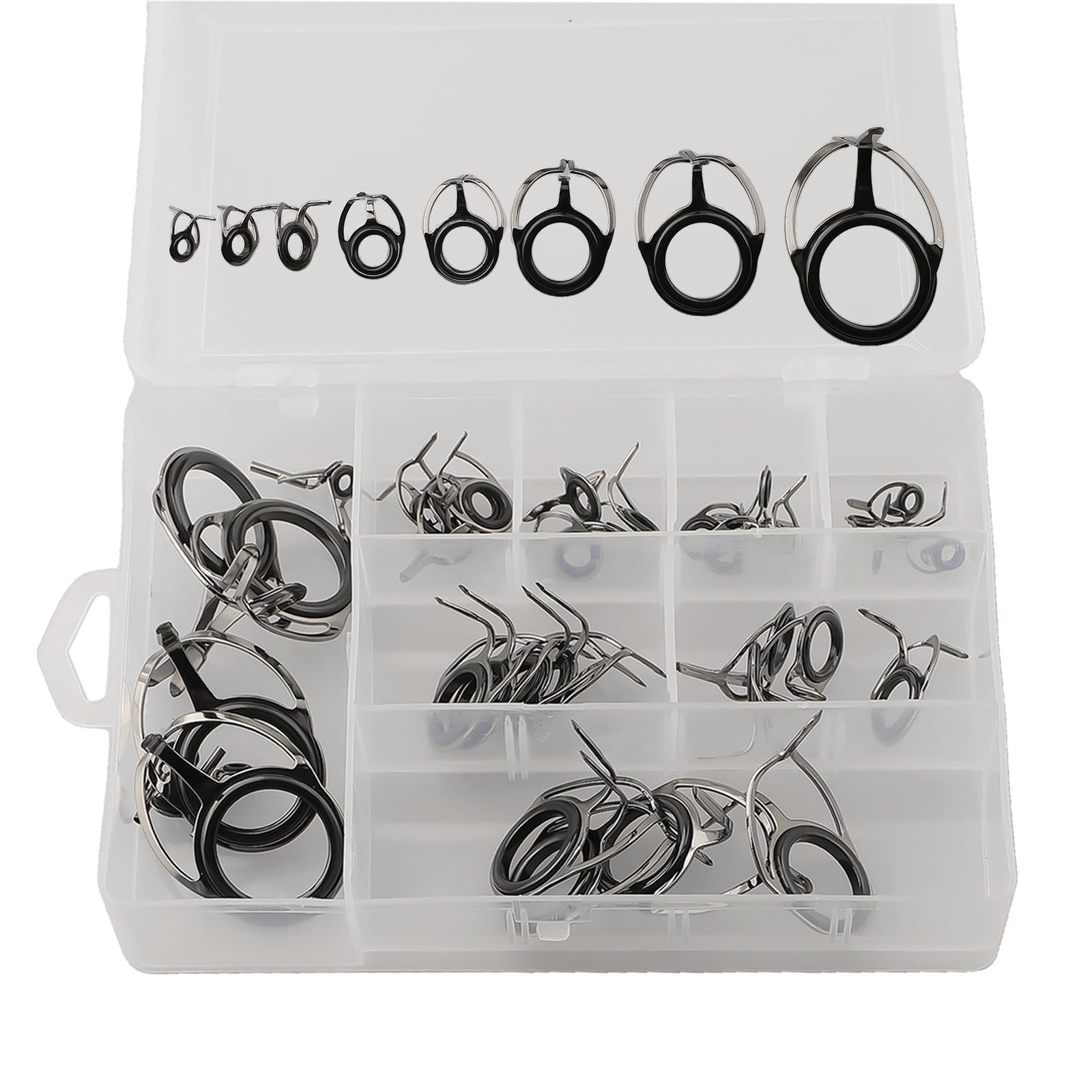 Premium Ceramic Fishing Rod Guide Rings with 40/45Pcs Repair Kit and Box