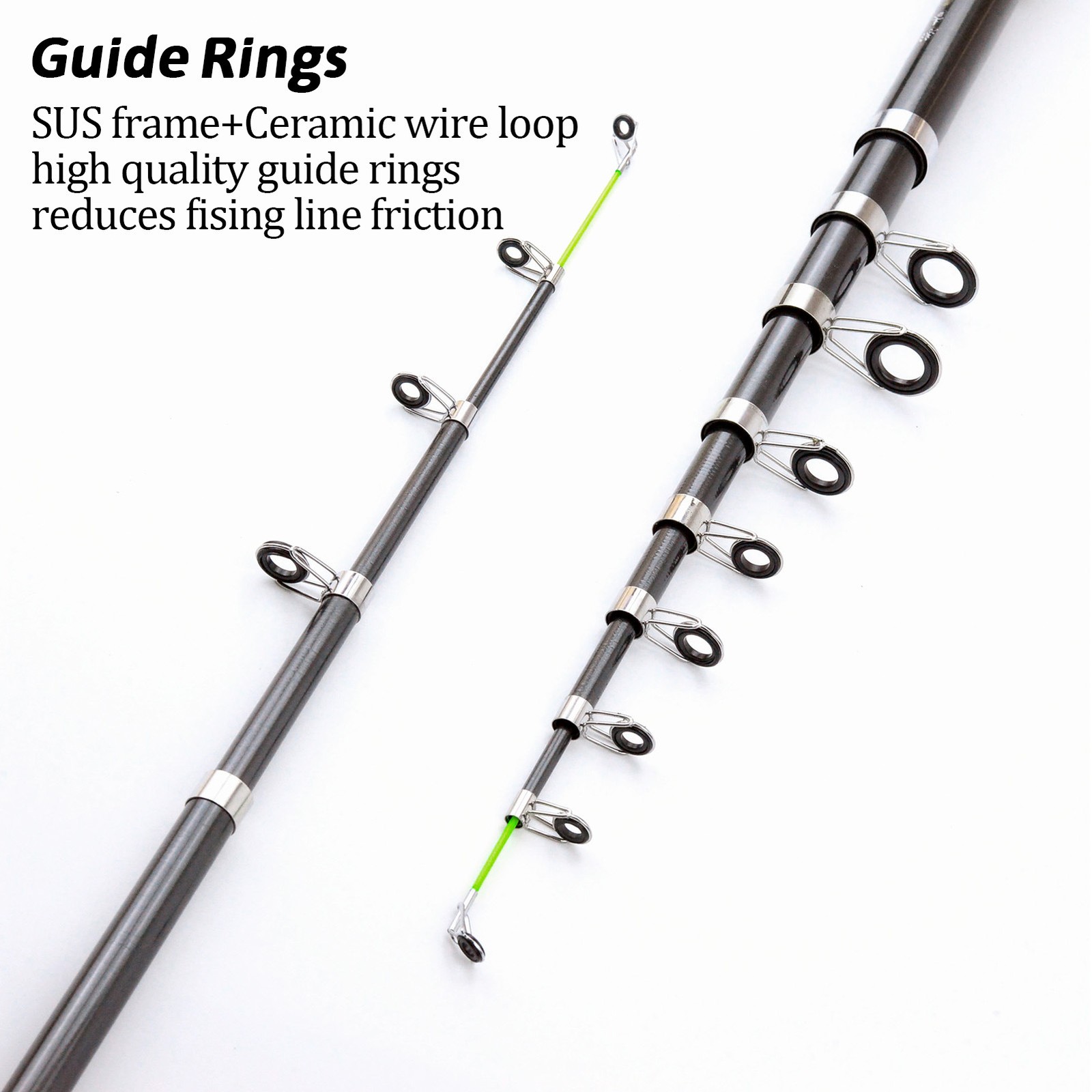 Telescopic Fishing Rod Fiberglass Spinning Rod Medium Fast Action Sensitivity