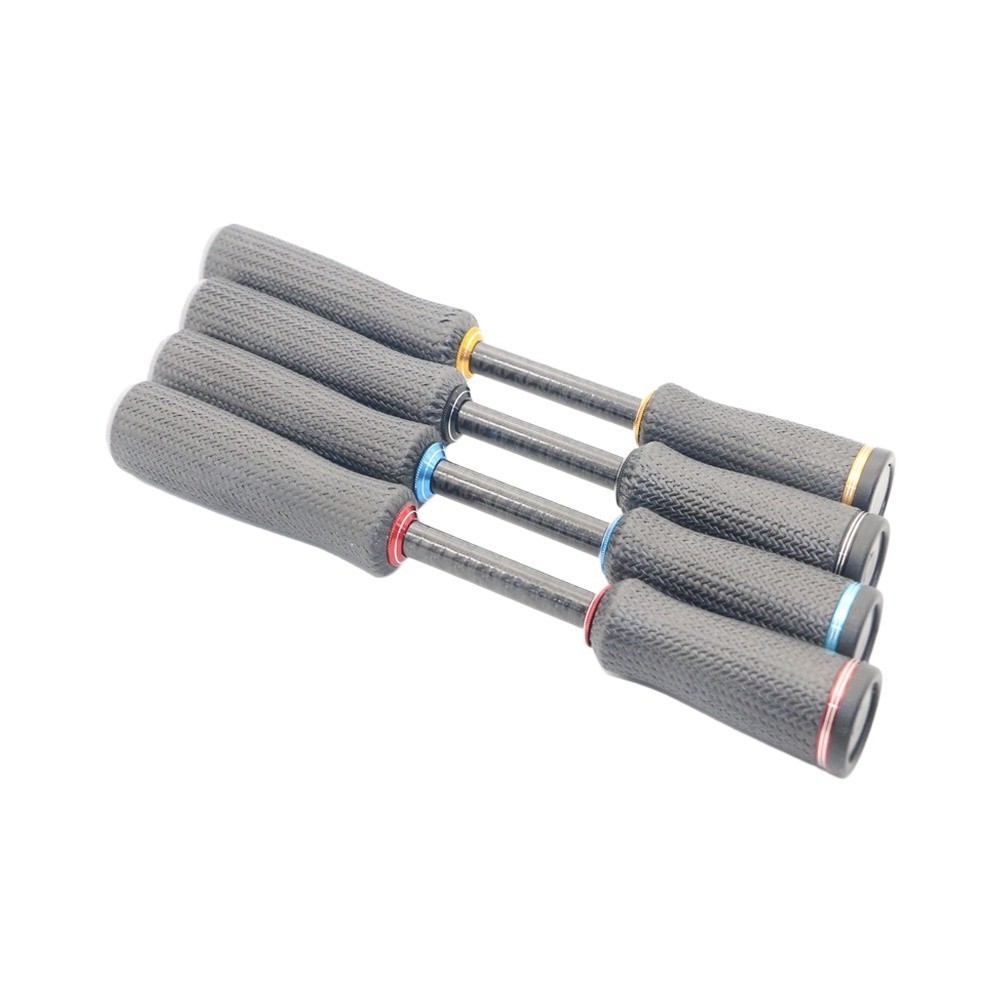 Fishing Rod Grip Set Carbon Mesh Middle and Rear Sections 10g Total Weight