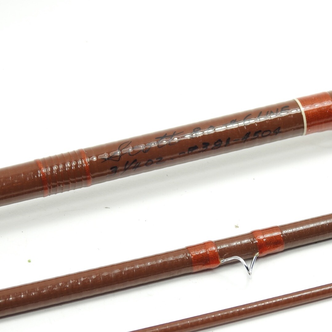 Scott Powr-Ply Fiberglass Fly Rod. 8’ 6wt. F-81. 3-Piece. W/ Tube and Sock.