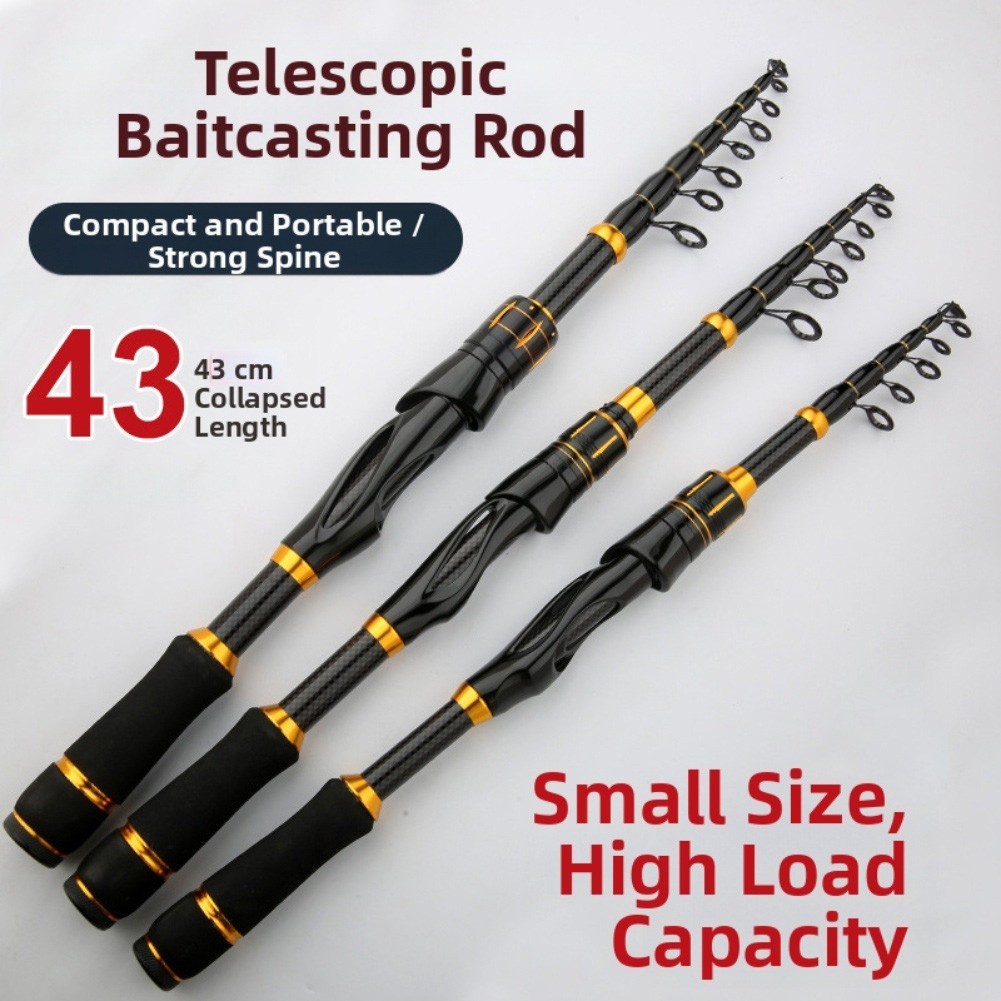 Telescopic Carbon Fishing Rod Lightweight 1 8 2 1 2 4m Rod Strong Lift