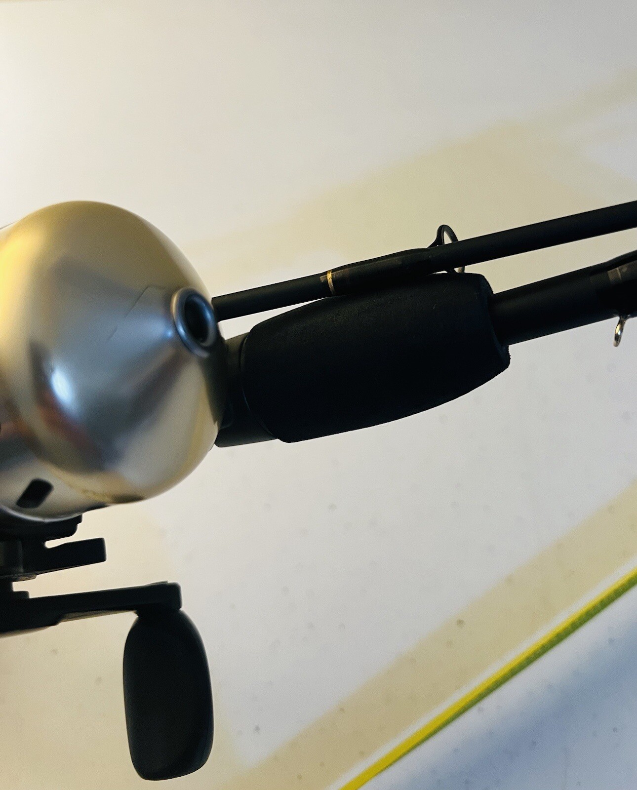 Vtg Zebco Pro Staff Spinning Fishing Rod & Spincast Combo 2 Piece Rod 6′ M