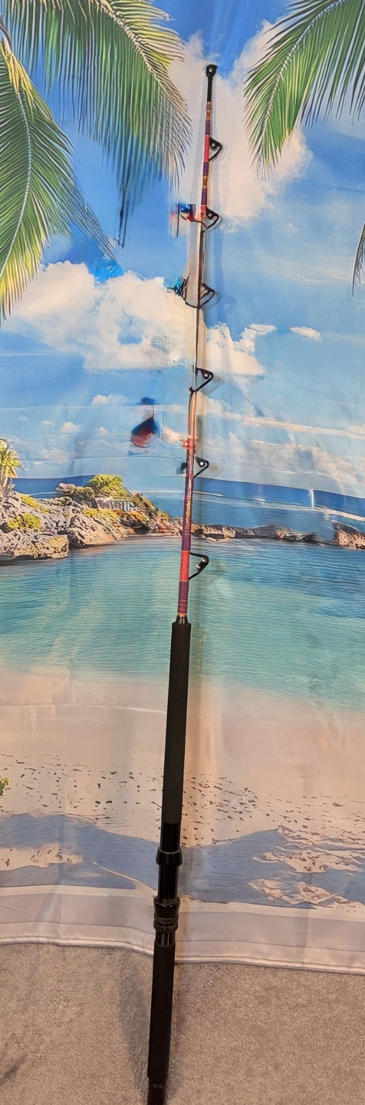 CALSTAR 655XXH Custom The Longfin 50-120lb Saltwater Tuna Rod AFTCO Roller Guide