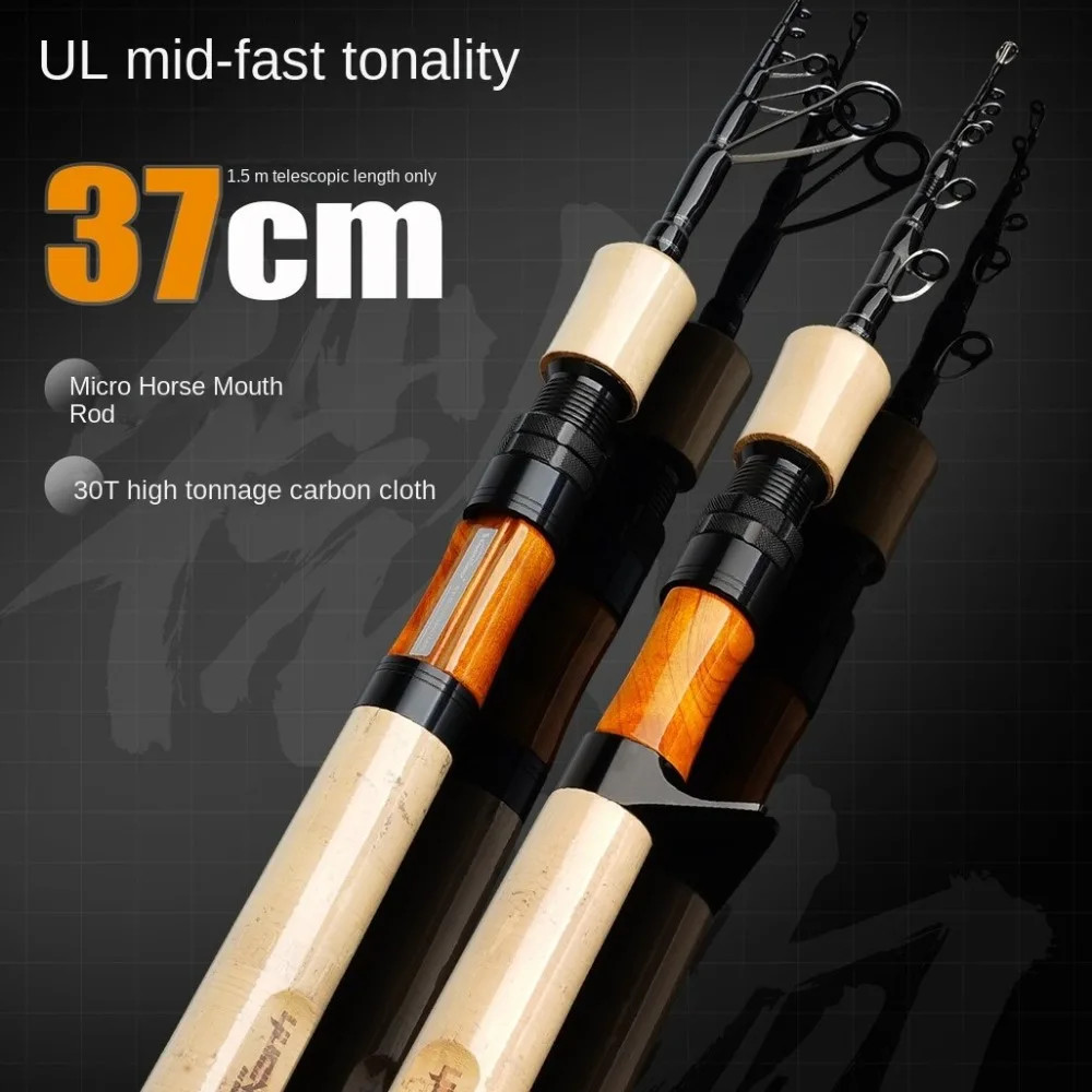 Telescopic Fishing Rod Ultra-Light Carbon Fiber Rod High Sensitive Fast Action