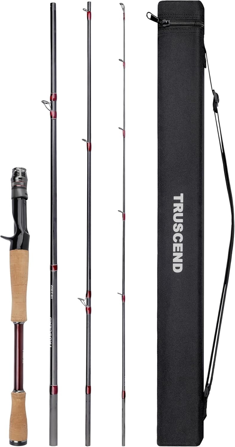 Craz Easy Control Baitcasting Fishing Rod, 1-Piece Performance Multi-Piece T…