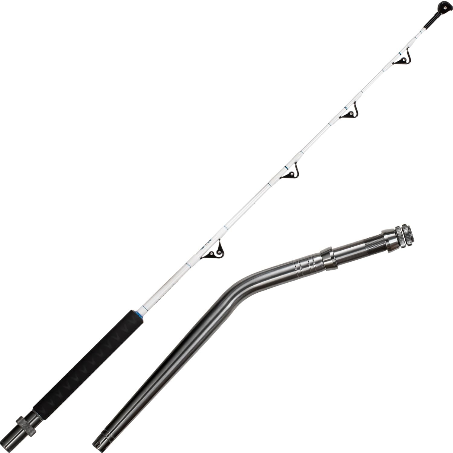 Heavy Duty 6′ Trolling Rod – Saltwater Offshore Big Game Roller Rod for Boat Fis