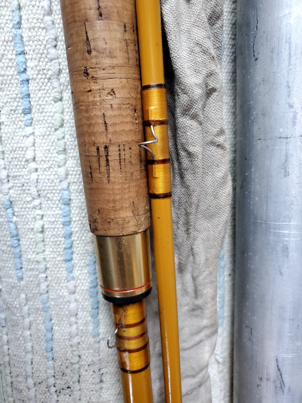 Vtg Garcia Conolon 2405B 8’6″ 2pc Dry Fly Rod W/ Aluminum Tube & Sock Near Mint