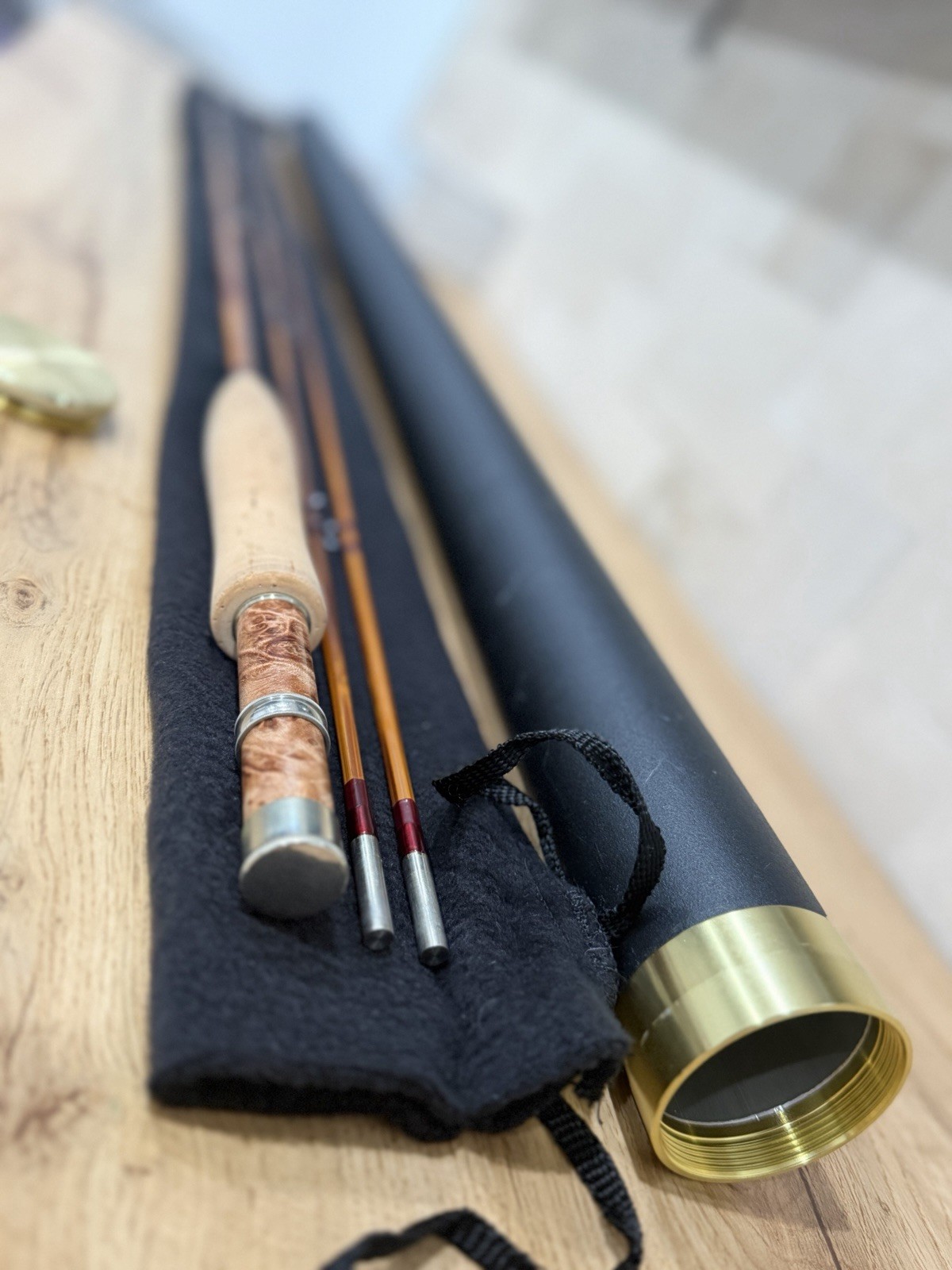 custom 7-foot, 4-weight fly rod handcrafted from Tonkin cane Richard Nelson