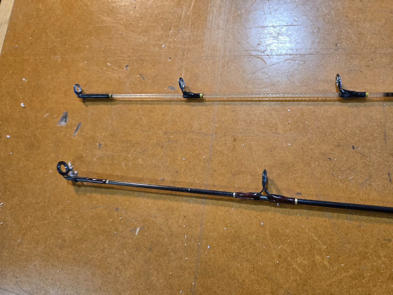 Two 6’6″ Graphite Casting Rods Shakespeare Ugly Stick & Eagle Claw Powerlight