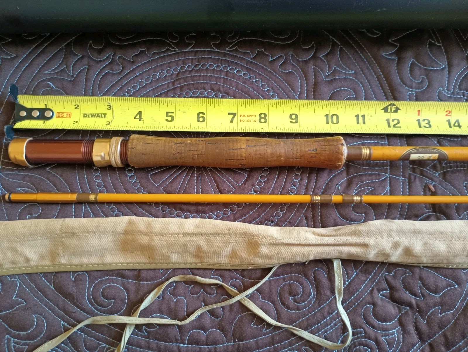 Vtg REEDER Earl MFG Co. 2-Piece Fly Rod 8’7” Made Vancouver, WA Tube & Sock