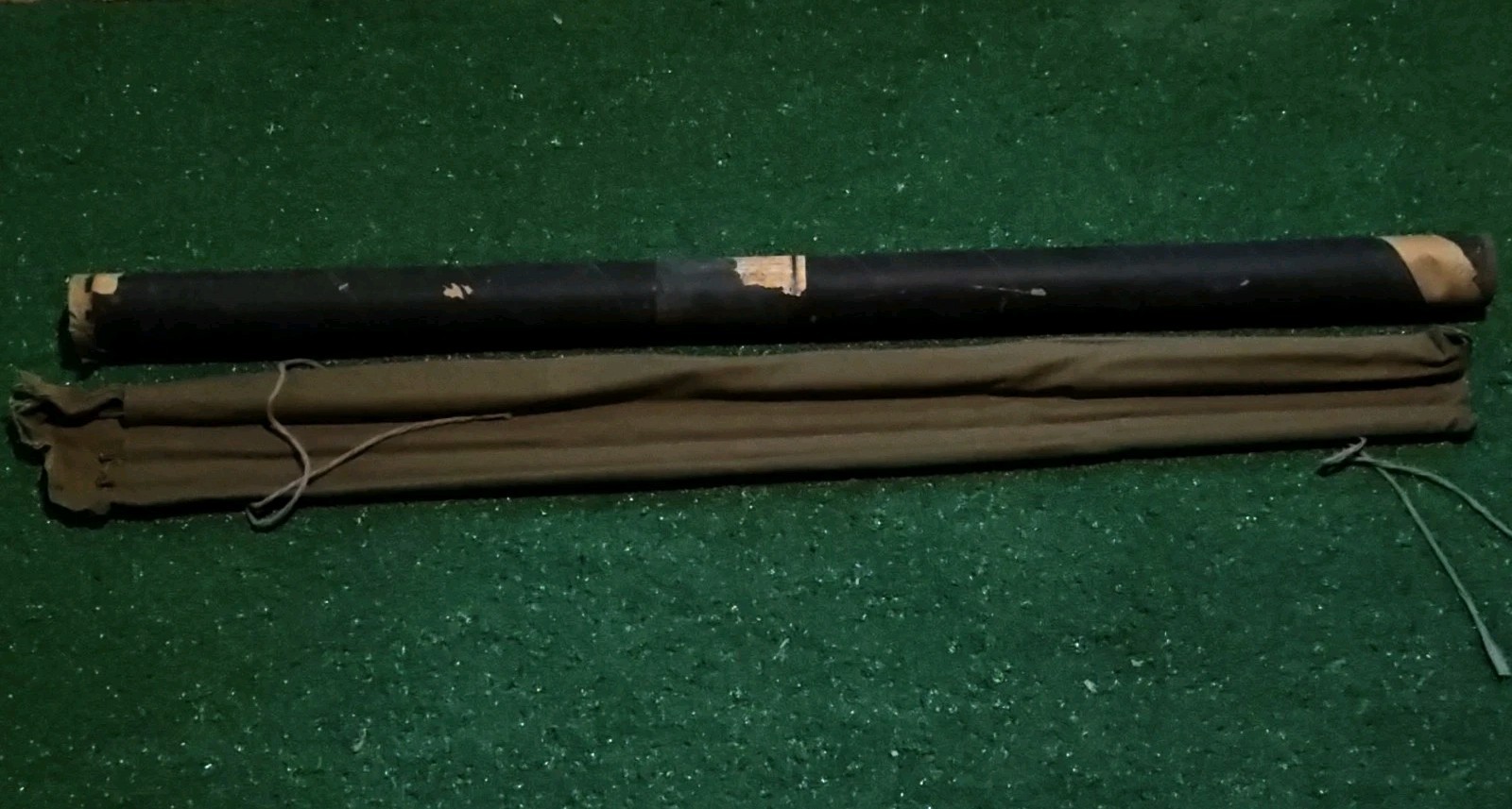 Vintage Montague Genuine Tonkin Bamboo fly rod w/ case/sock, 2 tips