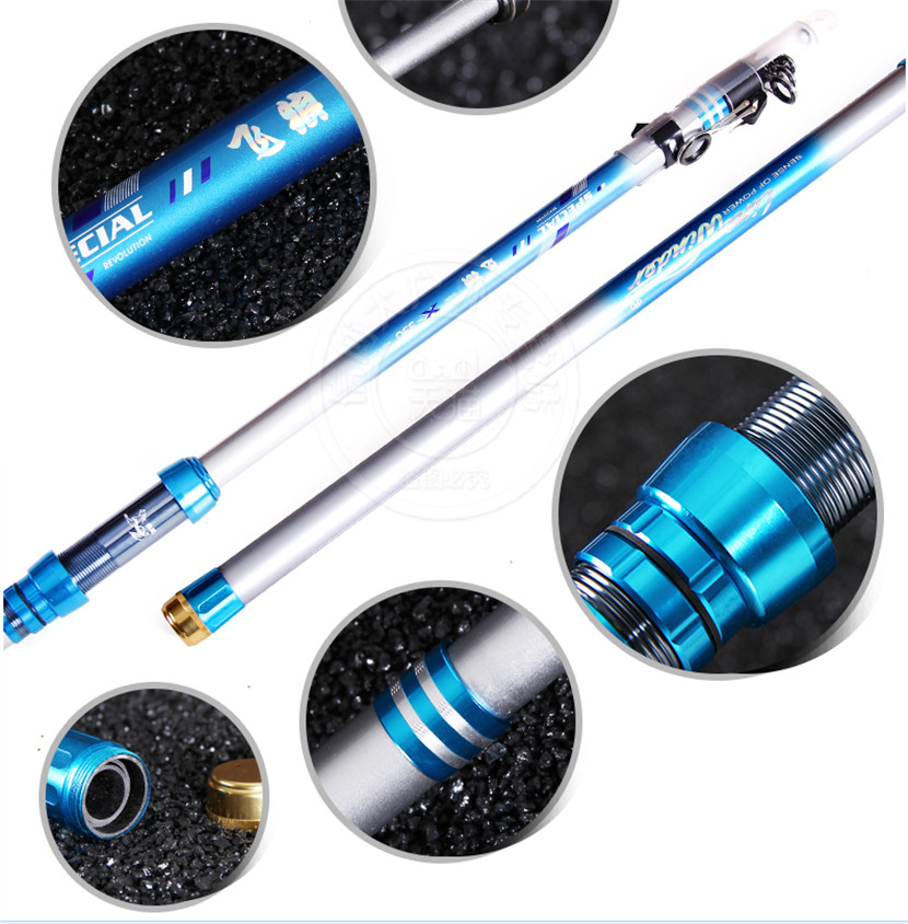 Telescopic long spinning rod beach sea pier fishing rod casting weight:100-150g