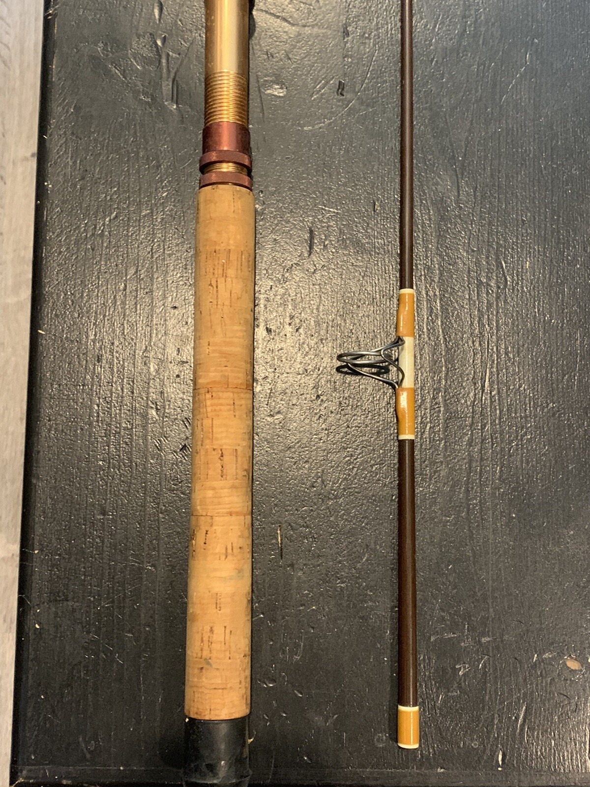 Vintage SABRE Custom Made Nypoxy SH 191 8 1/2′ Surf Spinning Rod 2 Pc RARE!!