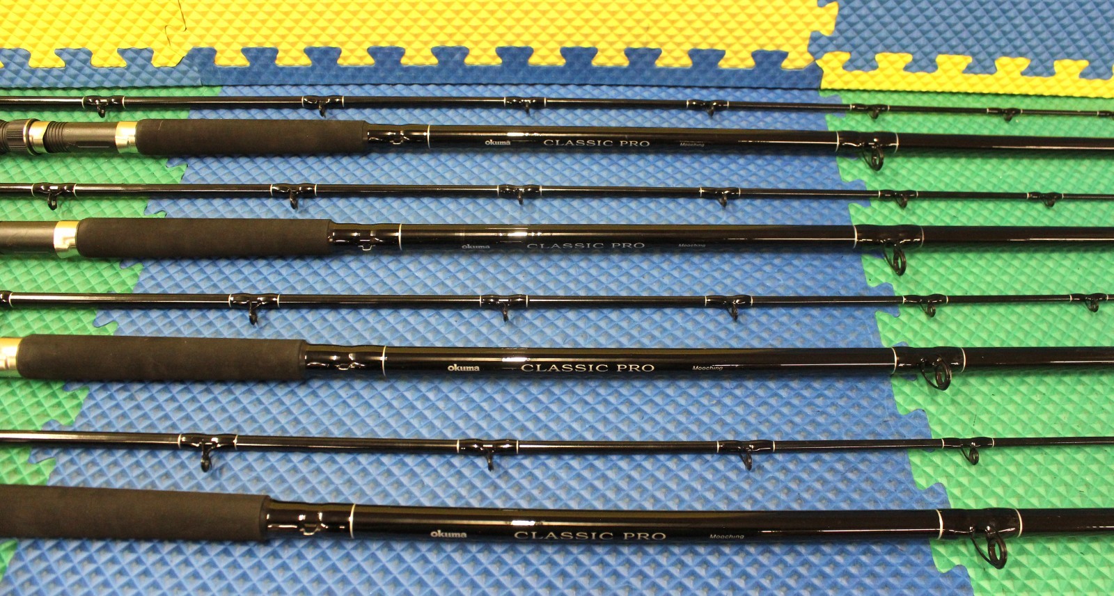 Okuma Classic Pro 10′ 0″ Mooching Rod Chartreuse Tip CPM-10M-CT 4-Pack!