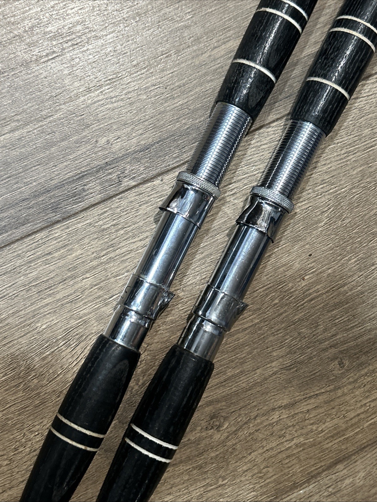 Vintage Pair Of St Croix Viking 7704-M 6’0’ fishing rods, 10-30 LB