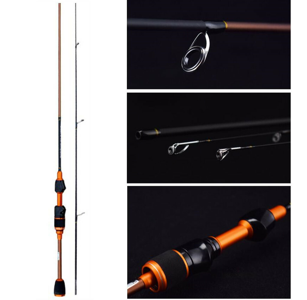 1.68/1.8m Carbon UL Spinning Rods 1-5g Lure Weight Ultralight Spinning Rod 2-6LB