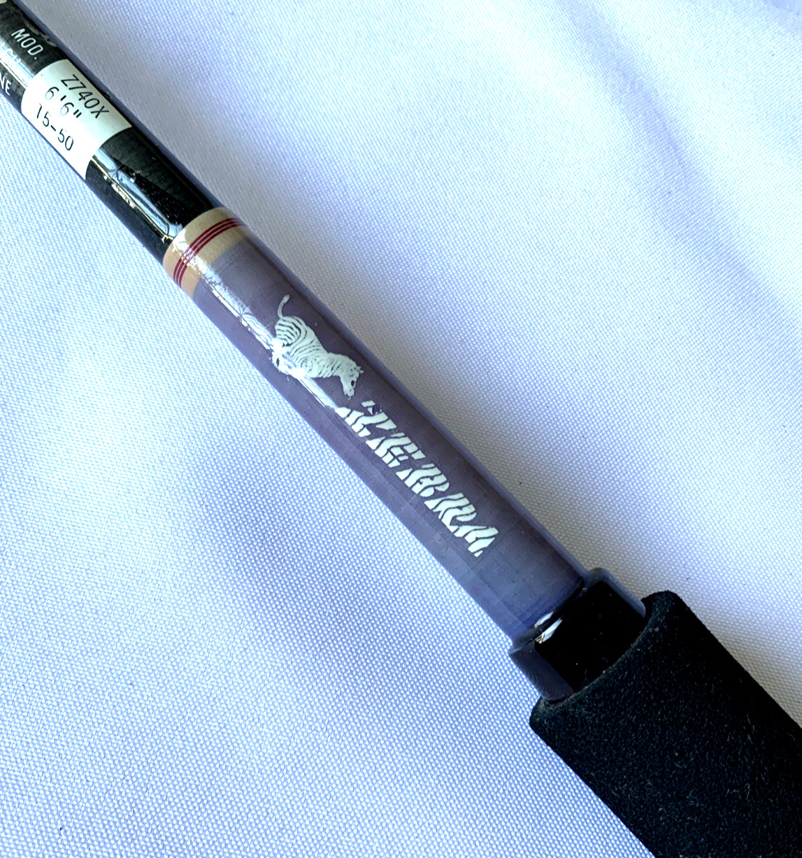 Kencor ZEBRA Z740X 6’6”Tenlew GRAPHITE Magnaglas 15-50Lb Fishing Rod Made In USA
