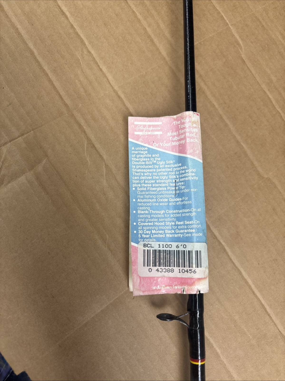 Shakespeare Ugly Stik Lite BCL 1100 6’0” Fishing Rod NOS 1 Piece