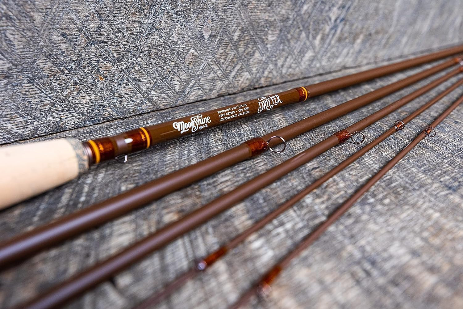 Moonshine Rod Co. Fly Rod w/ Case & Extra Tip | Moderate–Fast Action