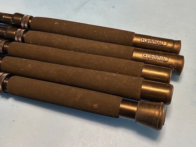 MATCHING SET OF 5 RARE CUSTOM BUILT CALSTAR FISHING RODS BY YO’S CUSTOM RODS