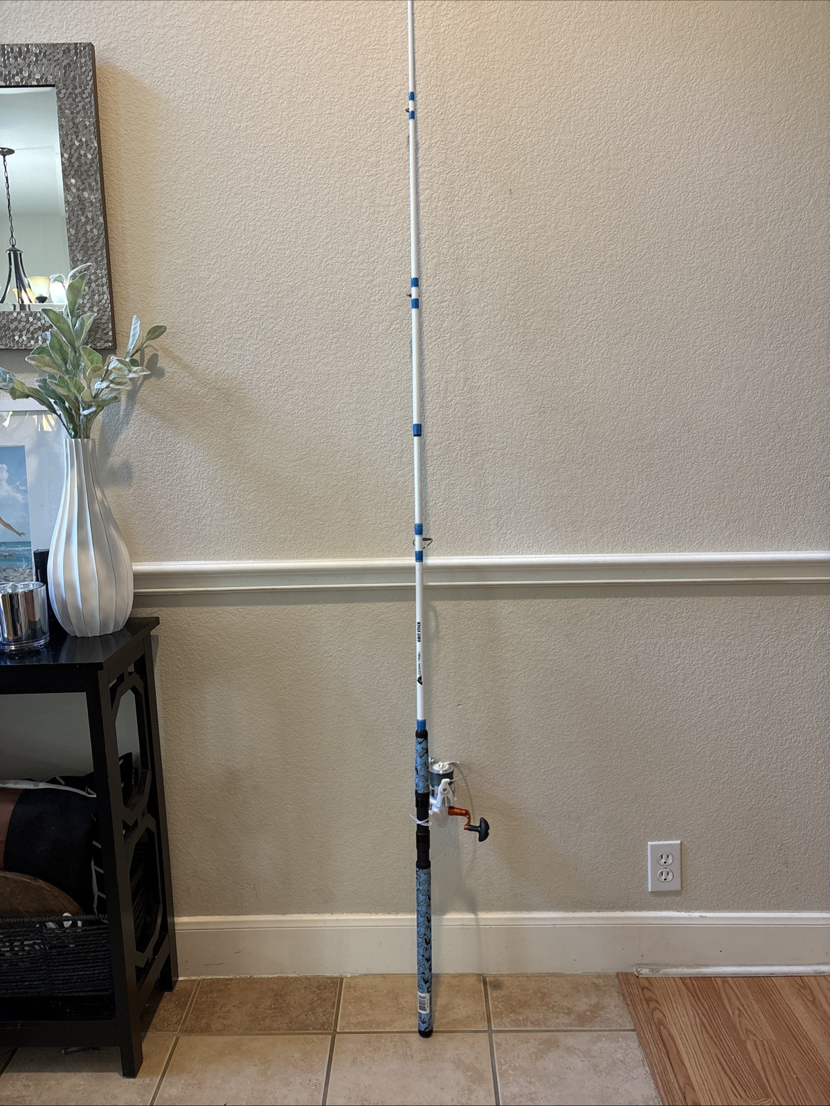 Fishing Rod & Real Including( Braided Line) 8ft Pole & Deep Sea Real