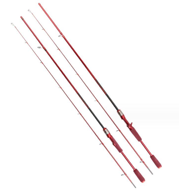 1.8M Fishing RodS 5.91FT Carbon Fiber Spinning/casting Pole Lure Rod Fast Action