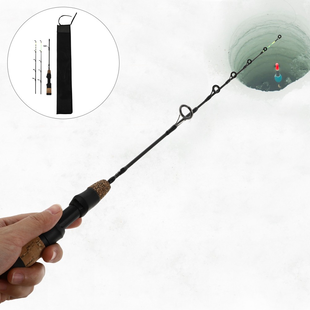 1Pc Double Fishing Rod Ice Fishing Rod for Winter Outdoor Prawn Rod