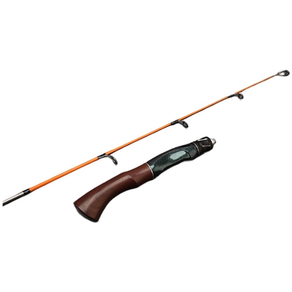 Solid Ice Fishing Rod Two Sections 50 60 70cm Fiberglass Fishing Pole