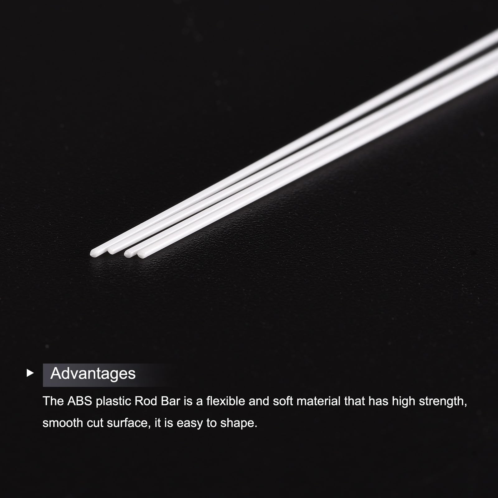 20 Pcs ABS Plastic Rod 0.5mm x 500mm White DIY Model Architectural Sand Table