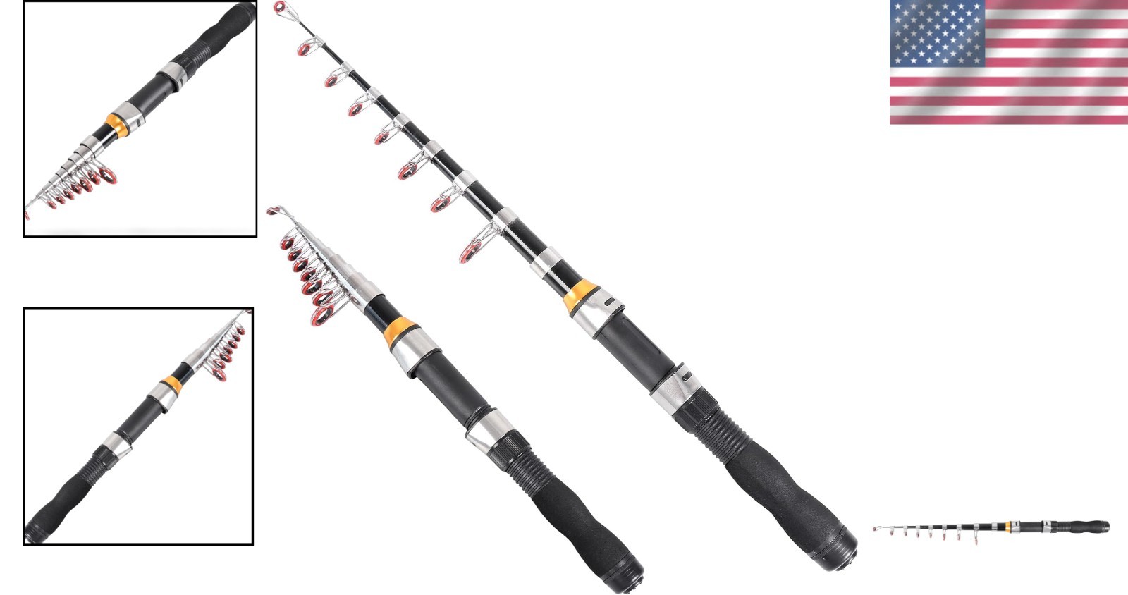 Lightweight 6.2ft Telescopic Fishing Rod: Perfect for Saltwater & Freshwater