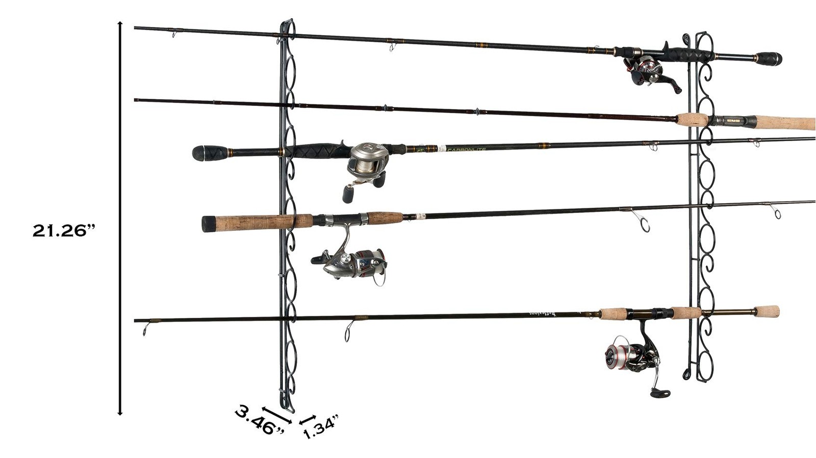 Old Cedar Outfitters Wire Horizonal Ceiling Rack For Fishing Rod Storage Holds