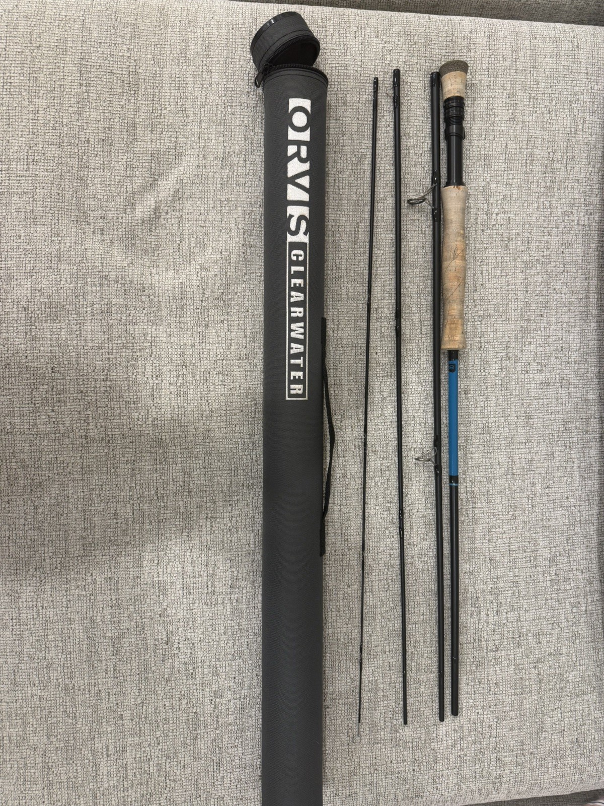 Orvis Helios 3D Blue 8wt Fly Fishing Rod!! Comes with cork art work!