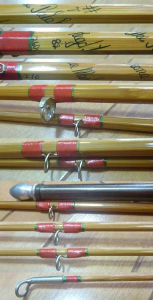 Old HARDY Palakona Regd Trade Mark Bamboo Rod 8 1/2ft 260cm #7 Fly Rod Fishing