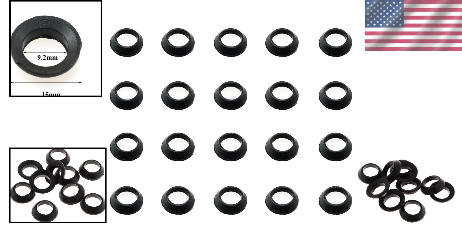 High-Quality 20pc Rubber Rings – Perfect for Fly and Spinning Rods, 10mm ID