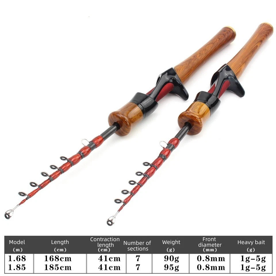 1x Ultralight UL tonality Fishing Rod High Carbon Fiber Spinning Casting Pole