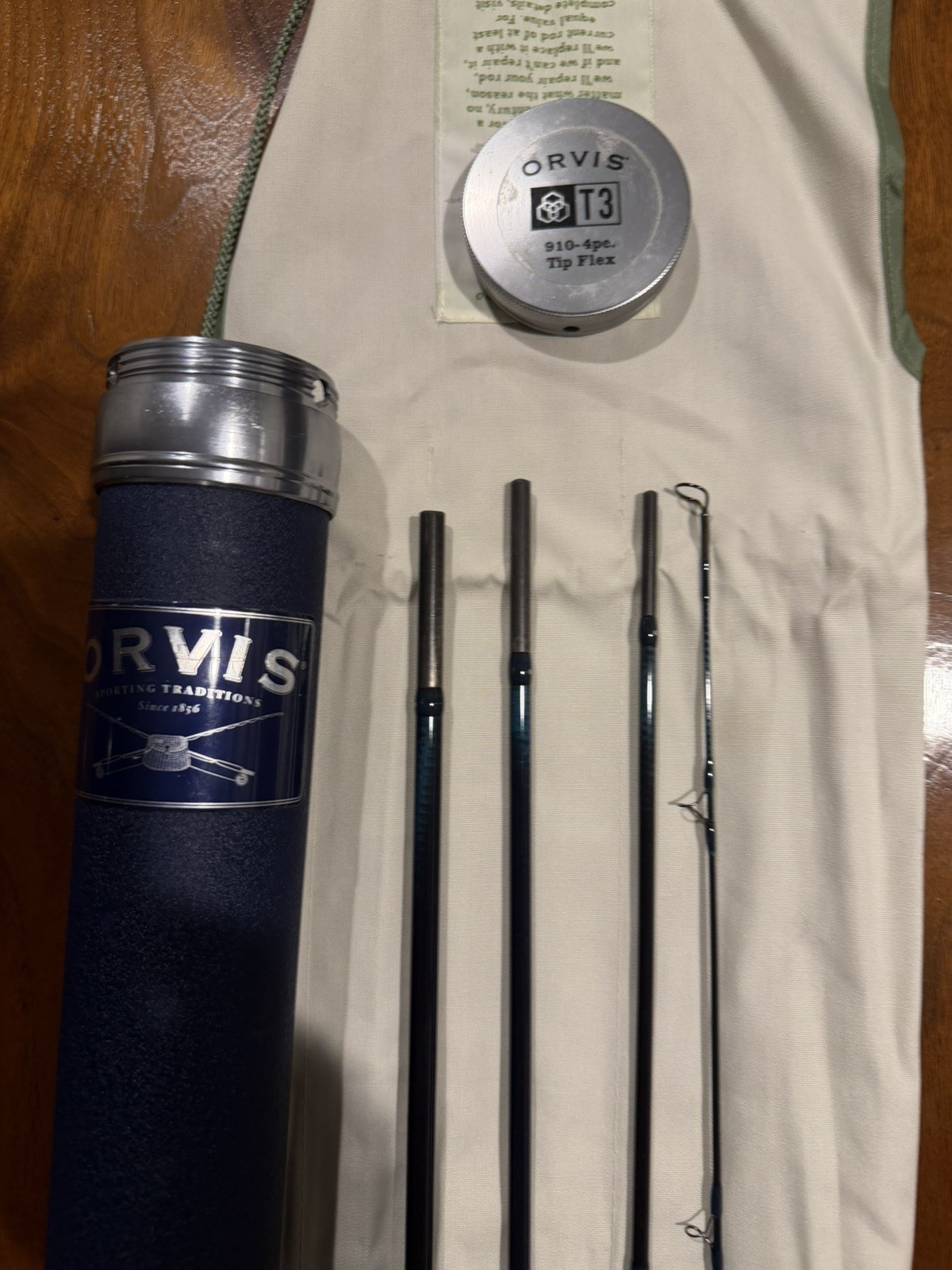Orvis RARE T3 910-4 Fly Rod – 9’ 10wtTip Flex 9.5 – Unfished / Collector Grade