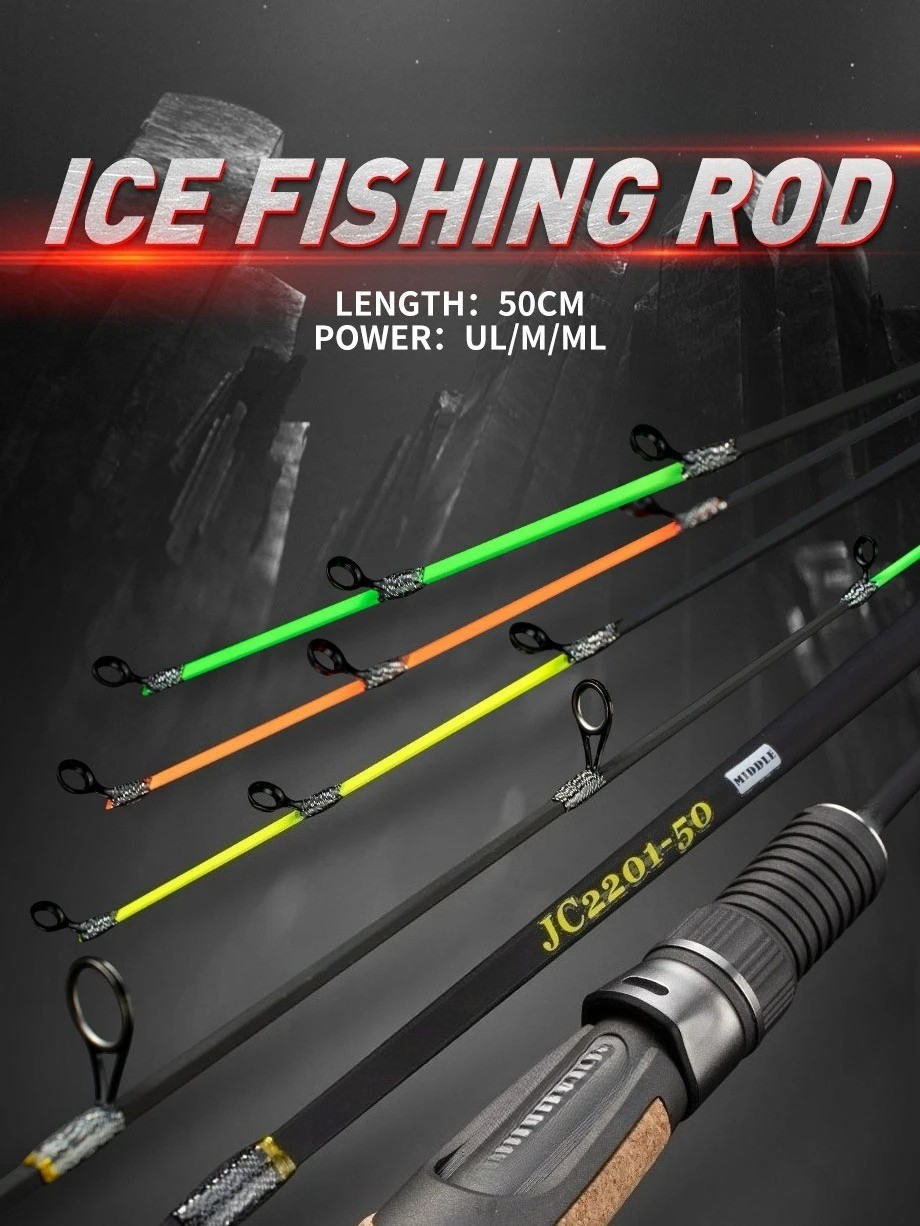 Fishing Rod 50cm Fishing With Flat Tip Quality Glass Fiber Tip With Cork Handle