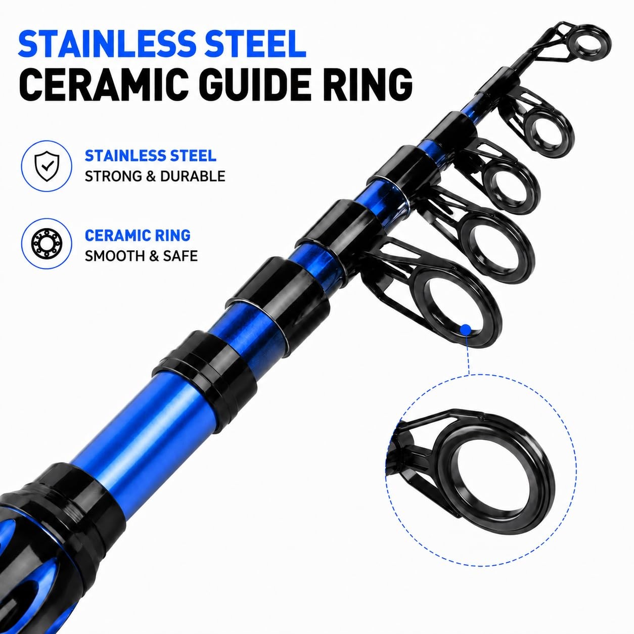 TORVEX Telescopic Fishing Rod, 24-Ton Carbon Fiber Travel Rod, Portable Spinn…