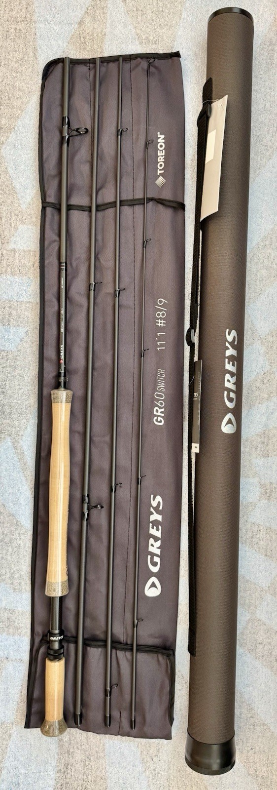 Greys GR60 Fly Fishing Rod DH Switch #8/9 WT 11’-1” With Soft Bag & Tube (New)