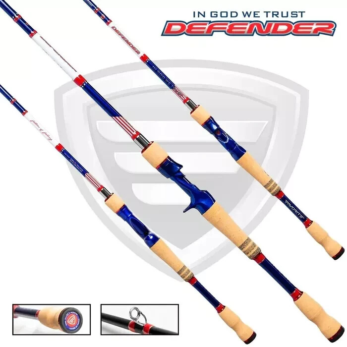 Favorite Fishing Defender 7’4″ Medium Heavy Fast Casting Fishing Rod ~ NEW