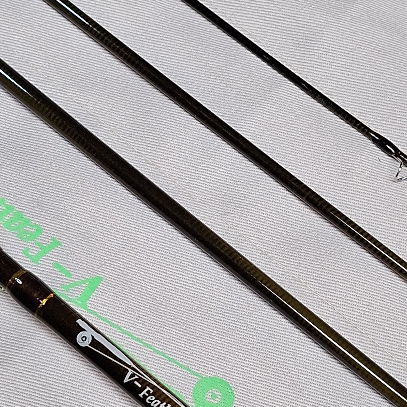 V-Feather Premium 7 ft 6 in 3 wt 4 Piece Fly Rod Full Cork Portable Tube Sock