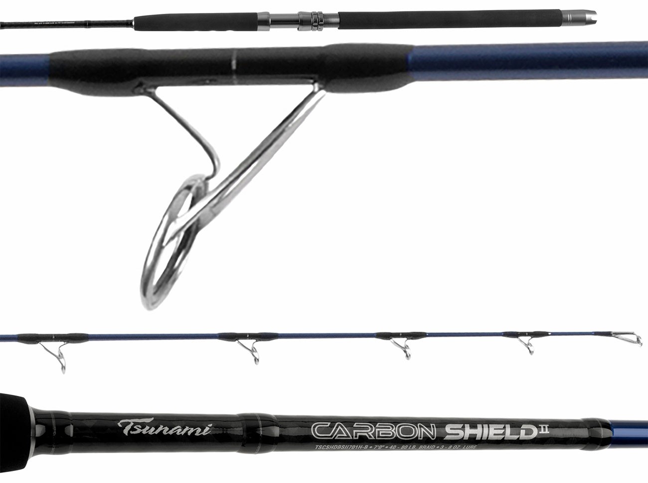 Tsunami Carbon Shield II TSCSHDBCII701MH-B 7’0″ Rod